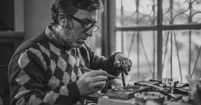 DIY Jewelry - Grayscale Photo of Man Holding Tools