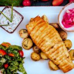 DIY Gourmet - A plate with fish, potatoes and salad