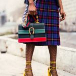 Fashion Week - Woman Holding Leather Handbag