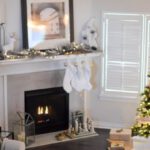 Home Decor Gifts - Green and White Pre-lit Pine Tree Near Fireplace Inside Well Lit Room