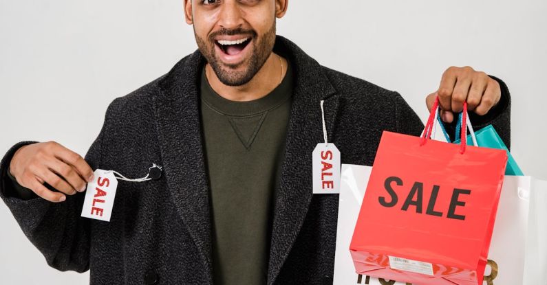 Winter Deals - Man Feeling Happy With His Gray Coat On Sale