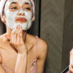 Home Spa - Girl Doing Her Facial Skin Care