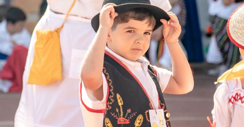 Personalized Kids - A child in traditional costume at a festival